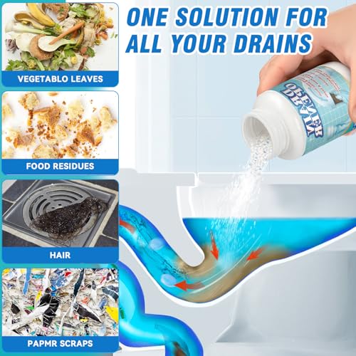Balldanlu Drain Clog Cleaner Granules, 260ml Powerful Sink & Shower Opener