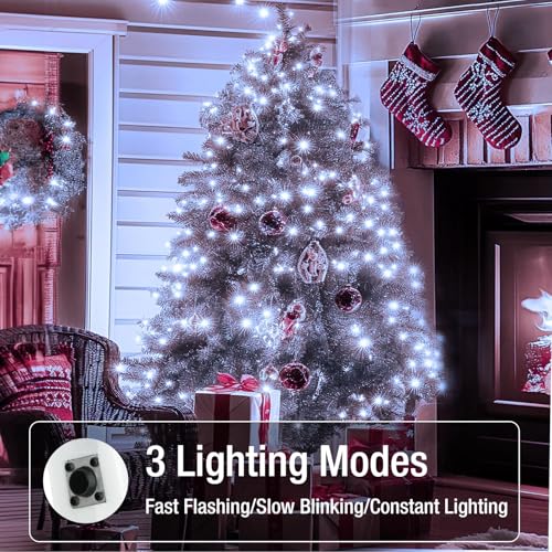Fairdeer 50 Pack Battery Operated Fairy Lights - 7ft Waterproof Twinkle String Lights with 3 Modes - Cool White