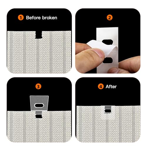 Vertical Blind Repair Kit - 60 Clear Tabs for Easy Fixes