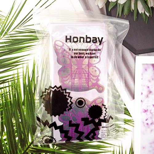 Honbay 100PCS Butterfly Acrylic Nail Extension Form Guides