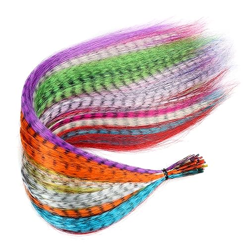 Kootinn Synthetic Hair Feather Extensions Kit with Beads and Crochet Hook