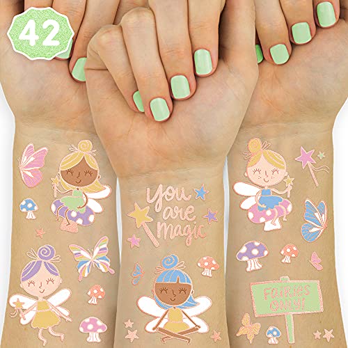 xo, fetti fairy temporary tattoos – 42 glitter styles for magical birthday party favors and woodland celebrations