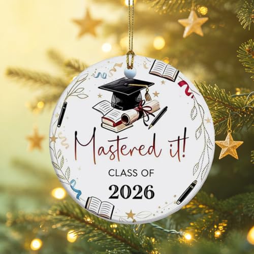 2026 Graduation Ornament - Ceramic Keepsake Gift with Box
