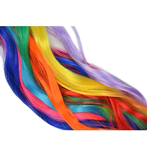 12 Pcs Curly Synthetic Colored Hair Extensions 22 Inch Clip-In Hairpieces