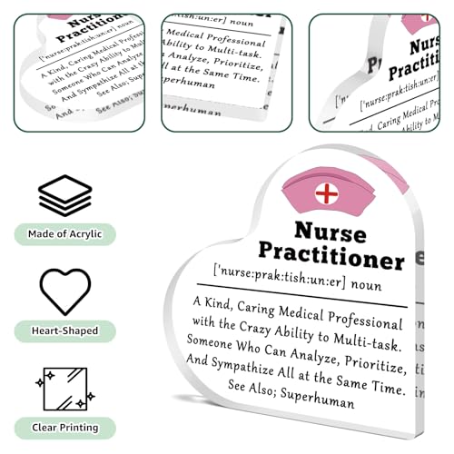 Nurse Practitioner Appreciation Acrylic Desk Sign for Gifts
