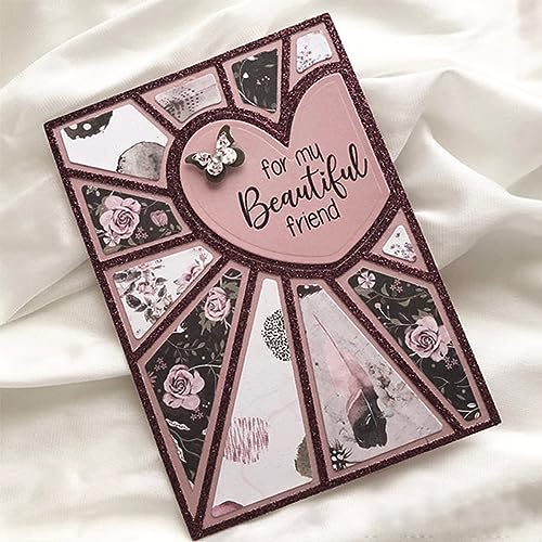 Heart Line Background Metal Cutting Dies for Card Making Scrapbooking