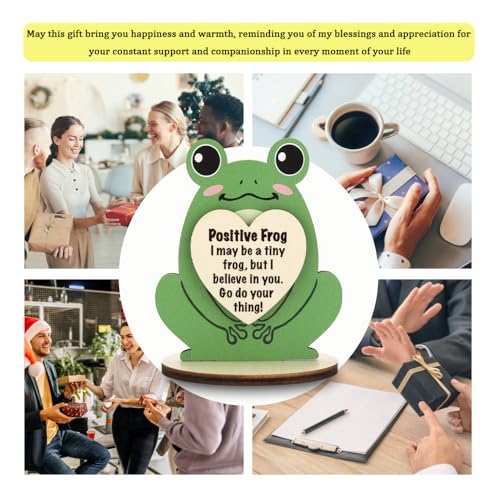 Inspirational Frog Desk Plaque - 'I Believe in You' Motivational Gift
