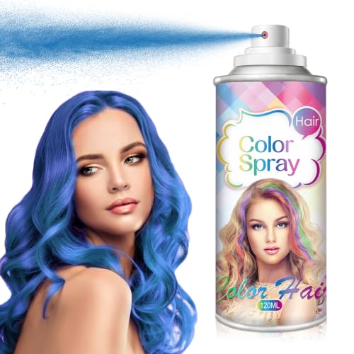 AIUEO Blue Temporary Hair Color Spray Washable Quick-Drying Hair Dye