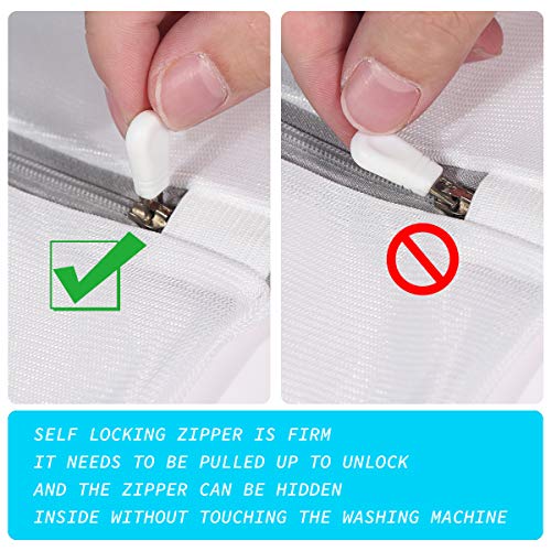 SUERIV 4-Pack Mesh Laundry Bags for Delicates - 16 x 20 Inch Wash Bags