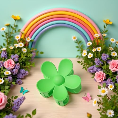 Big Flower Hair Claw Clip - Cute Candy Colored Hair Accessory