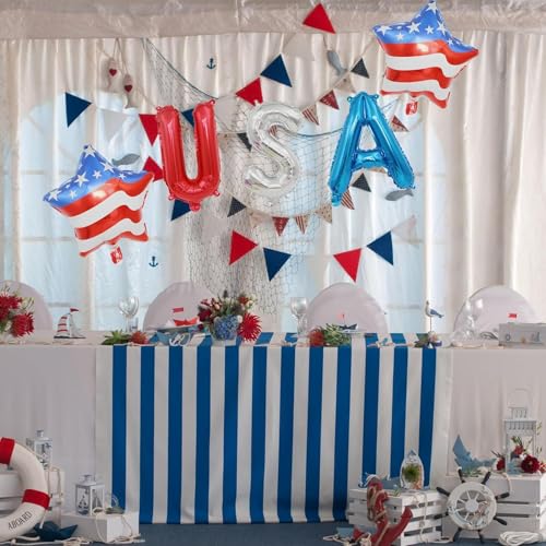 American Flag Star Foil Balloons - July 4th Independence Day Decor