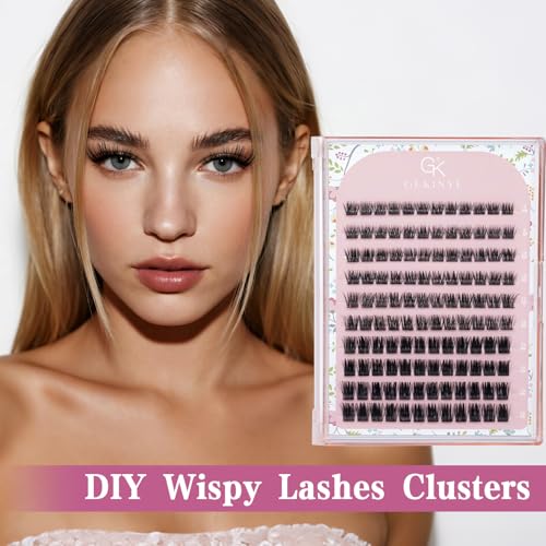 Gekinye Wispy Lash Clusters 120pcs - Natural Faux Mink Individual Eyelashes