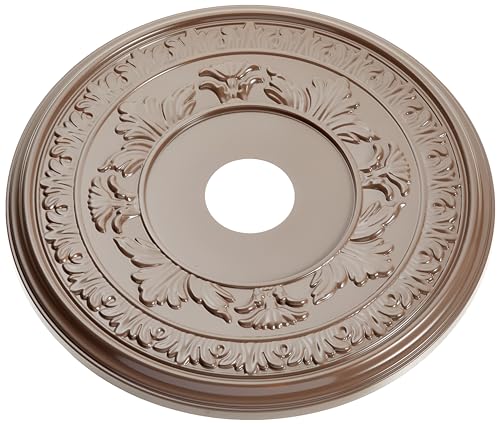 Ekena Millwork Baltimore PVC Ceiling Medallion, 19-in. London Grey Satin