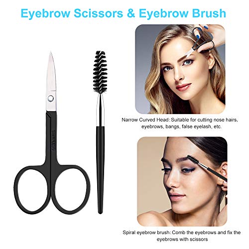 Professional Stainless Steel Tweezers Set with Travel Case - 6 Piece Kit