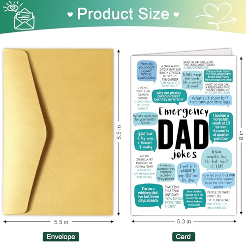 Humorous Father's Day Card with Dad Jokes – Perfect Gift for Dad