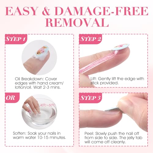 TiddieBair Nail Adhesive Tabs for Press On Nails - 480pcs