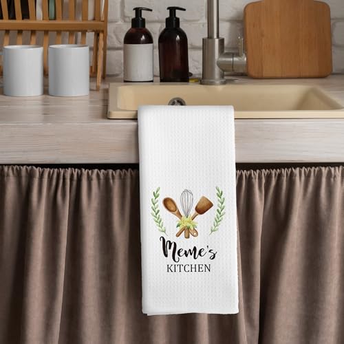 Grandma Meme Kitchen Towel - Absorbent Waffle Dishcloth 16x24