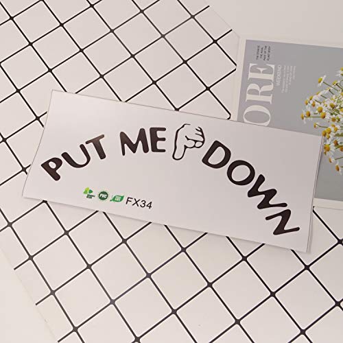 Honbay Toilet Seat Decals - Funny 'Put Me Down' Reminder Stickers, 4 Sets