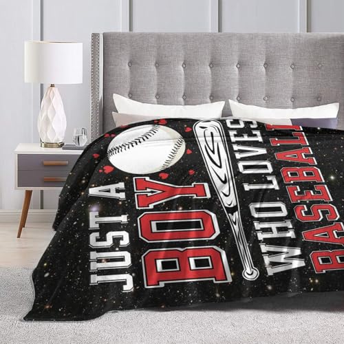 Baseball Themed Fleece Throw Blanket for Kids & Adults - Super Soft 50"x40"