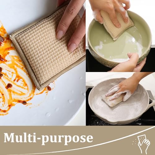 Eco-Friendly Bamboo Dish Sponges - 6 Pack for Kitchen Cleaning