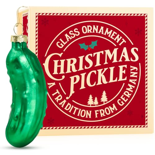 Christmas Pickle Ornament - German Glass Holiday Tree Decoration