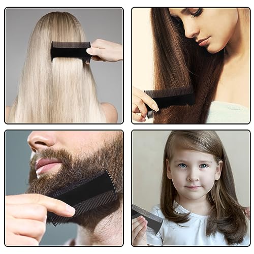 Kootinn 5-Pack Double-Sided Pocket Combs for Hair and Beard Grooming