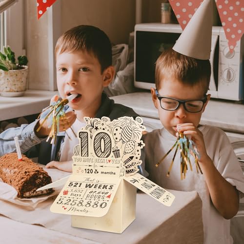 3D Pop-Up Birthday Card for 10th Birthday Celebration