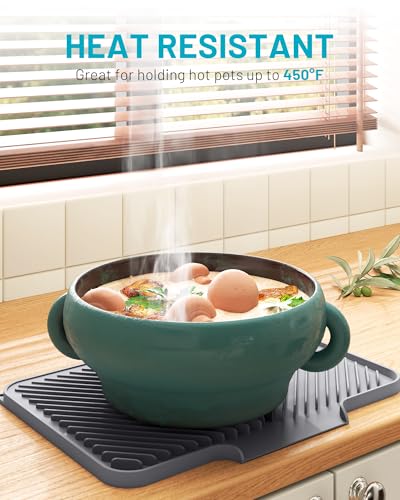 Silicone Dish Drying Mat with Drainage - 15.8" x 13"