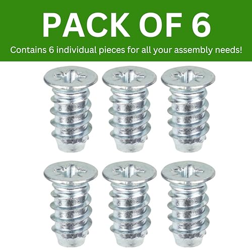 Shoe Cabinet Replacement Screws Pack of 6 - Compatible with IKEA Hardware #100347