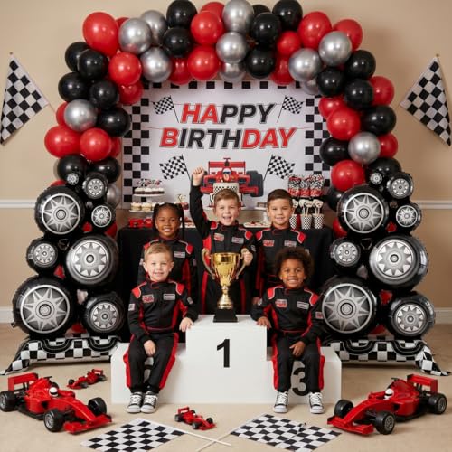 3.5FT Tire Balloon - Self Standing Race Car Birthday Decor (1 PCS)