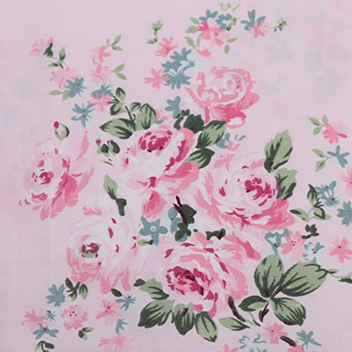 2 Pack Pink Floral Pillowcases - 100% Cotton, 600 Thread Count, 20x30 in