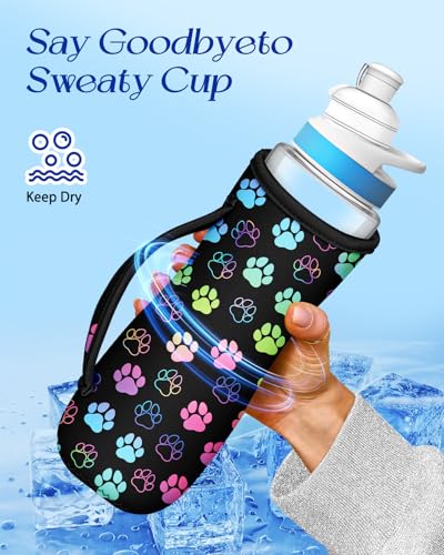 Cirkul 22 oz Water Bottle Sleeve - 2 Pack Neoprene Carrier with Handle