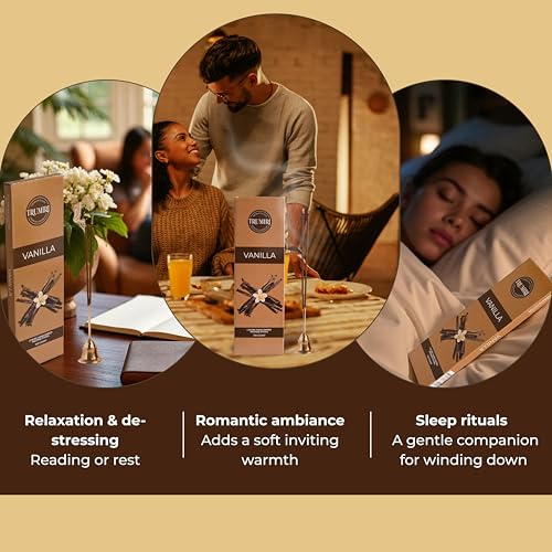 TRUMIRI Vanilla Incense Sticks - 100 Pack Handcrafted Natural Aromatherapy