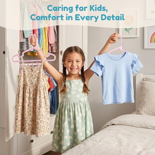 Vtopmart 60 Pack 11-Inch Kids Clothes Hangers, Space-Saving Interlocking Baby Hangers