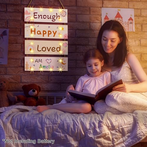 Unicorn Castle LED Girls Room Decor with Inspirational Quotes