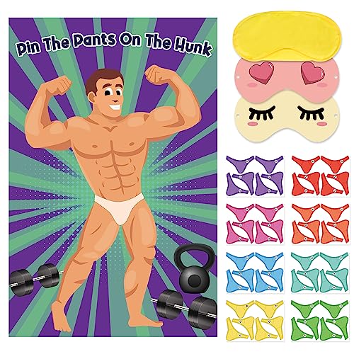Pin The Pants On The Hunk Game for Bridal Shower & Bachelorette Party