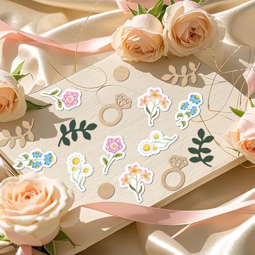 Sage Green 200pcs Flower & Greenery Wedding Confetti - Style 2