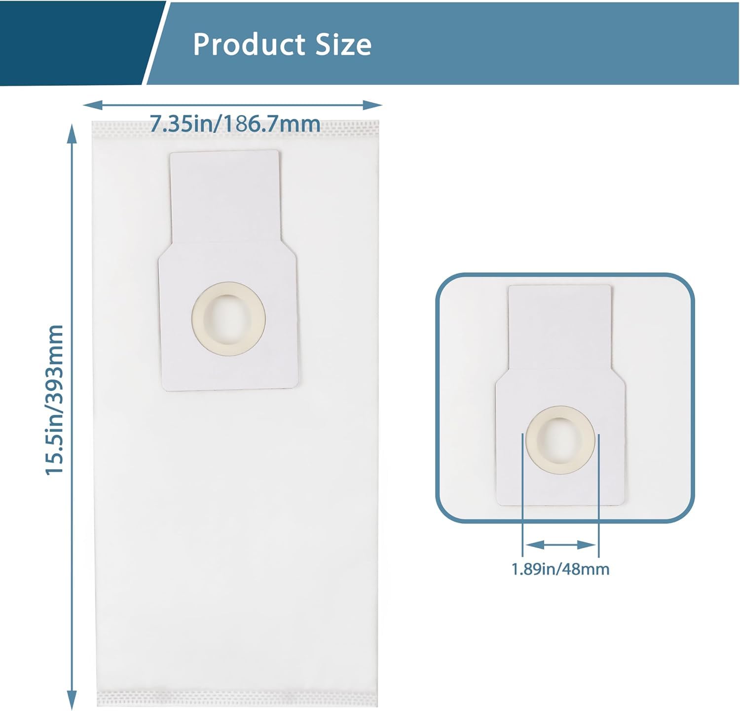 53294 Style O HEPA Cloth Vacuum Bags For Kenmore Progressive Upright Vacuum Cleaners 53293 50690 60510 31140 31150 BU1005 BU1018 Vacuum Cleaner Dust Replacement Bags (pack of 6 White)