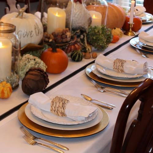 Water Hyacinth Napkin Rings Set of 12 Farmhouse Fall Table Decor