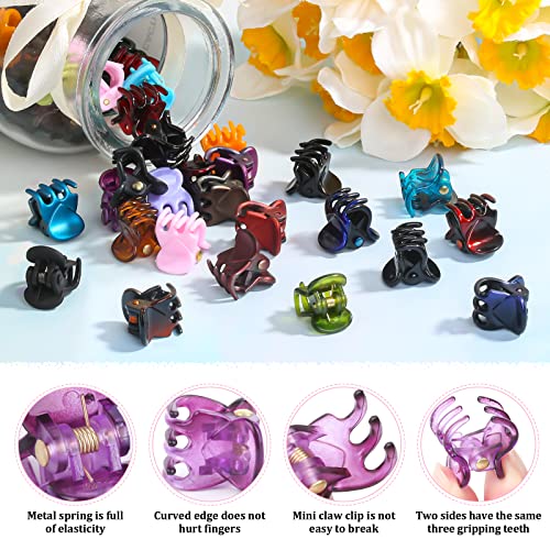 Sublaga Mini Hair Claw Clips, 72pcs Small Floral Hair Clips for Women
