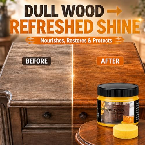 CARGEN Beeswax Wood Polish & Conditioner - 3 Pack with 2 Sponges