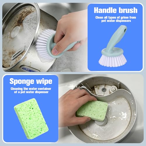 Pet Water Fountain Cleaning Kit - 10 Pack Universal Pet Water Dispenser Maintenance Tools