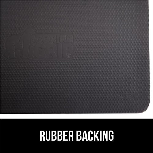 GORILLA GRIP Comfortable Cushioned Kitchen Mats for Floor, 70x24, Waterproof and Stain Resistant Soft Top, 3/4 Inch Thick Ergonomic Standing Desk Anti Fatigue Mat, Foam Supports Ankles and Feet, Black