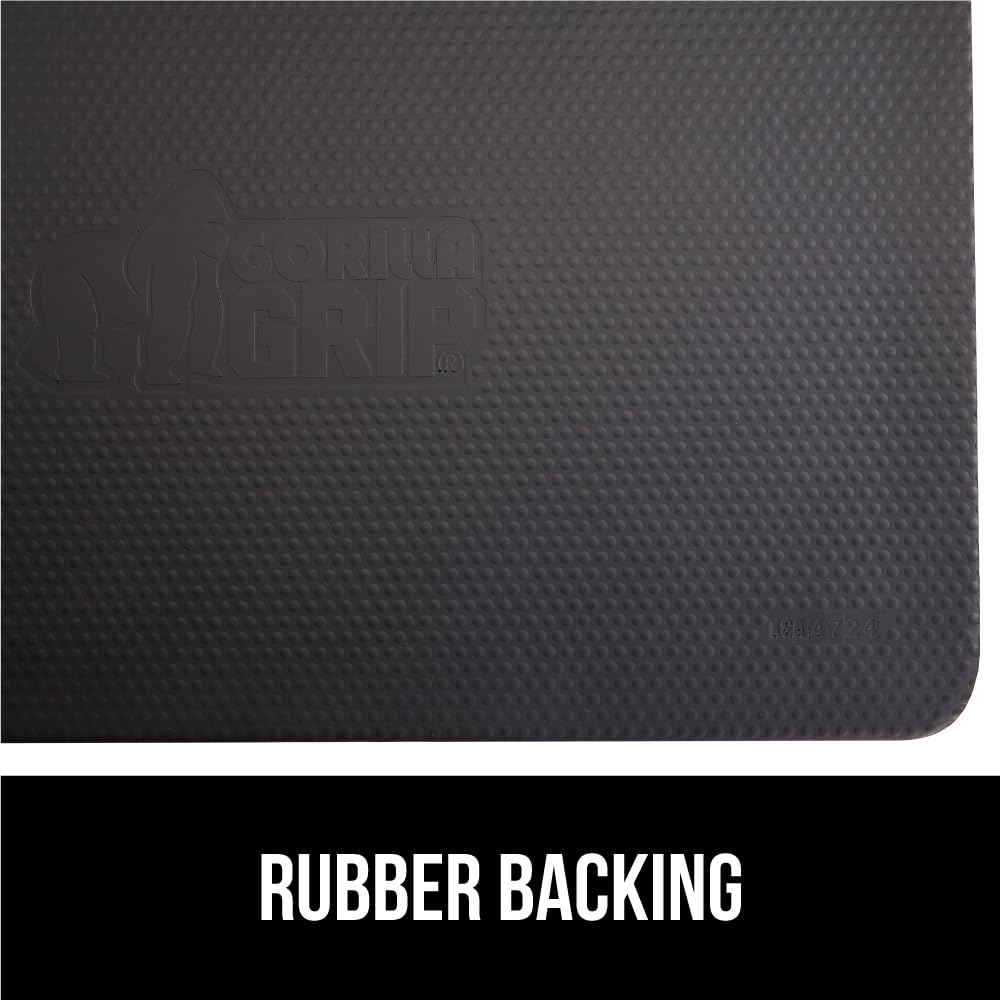 GORILLA GRIP Comfortable Cushioned Kitchen Mats for Floor, 39x20, Waterproof and Stain Resistant Soft Top, 3/4 Inch Thick Ergonomic Standing Desk Anti Fatigue Mat, Foam Supports Ankles and Feet, Navy