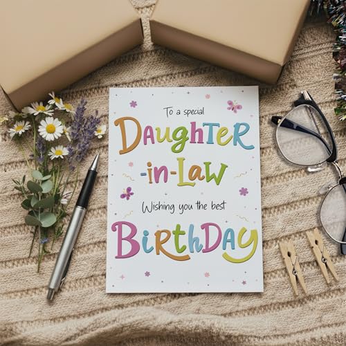 Birthday Card for Daughter-in-Law - Cheerful A5 Design with Verse