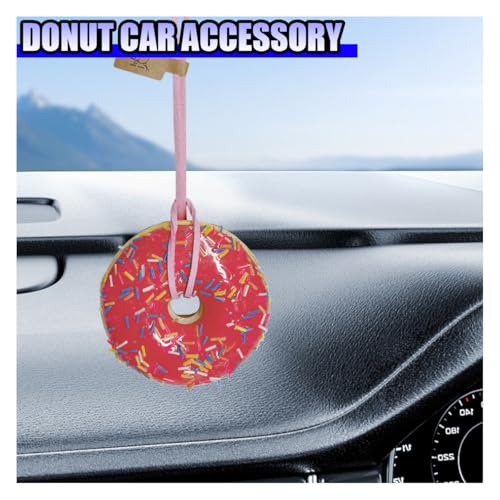 YoRise Strawberry Donut Car Rear View Mirror Hanging Ornament