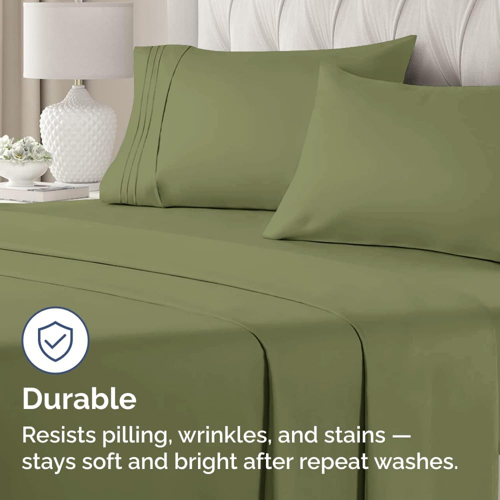 Queen Pillow Cases by [Brand Name] - Ultra Soft Hotel Quality Covers | Wrinkle-Free, Stain-Resistant, Machine Washable - 2 Piece Set in Sage Green