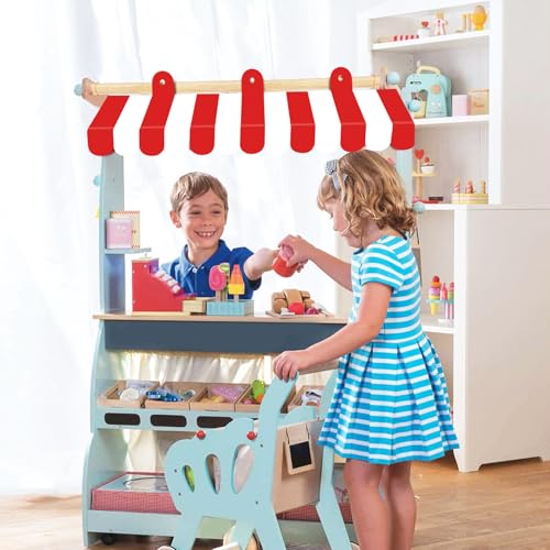 2-Piece Circus Carnival Tent Awning Wall Decoration - Red and White Stripe