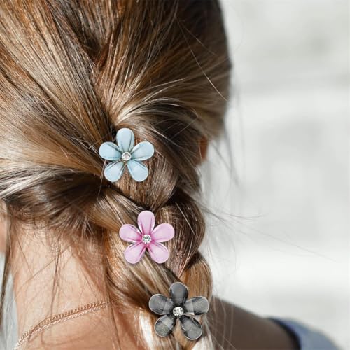 12 Pcs Mini Pearl Hair Claw Clips Small Flower Hair Pins for Women
