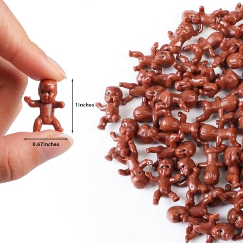 Mini Plastic Babies Party Supplies 43 Pack - Ice Cube Game & Cake Decor, Poexuzi